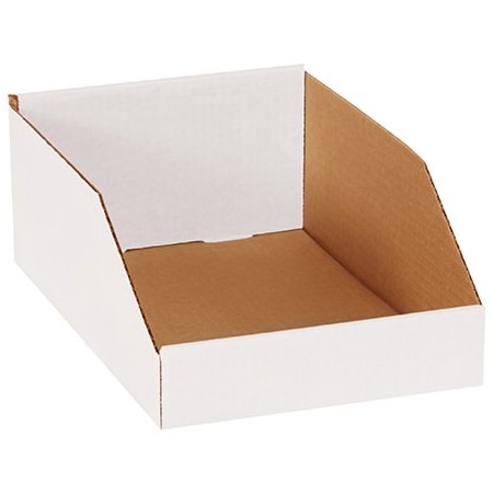 Bsc Preferred 8 x 12 x 4-1/2'' White Bin Boxes, 50PK BUY00032209